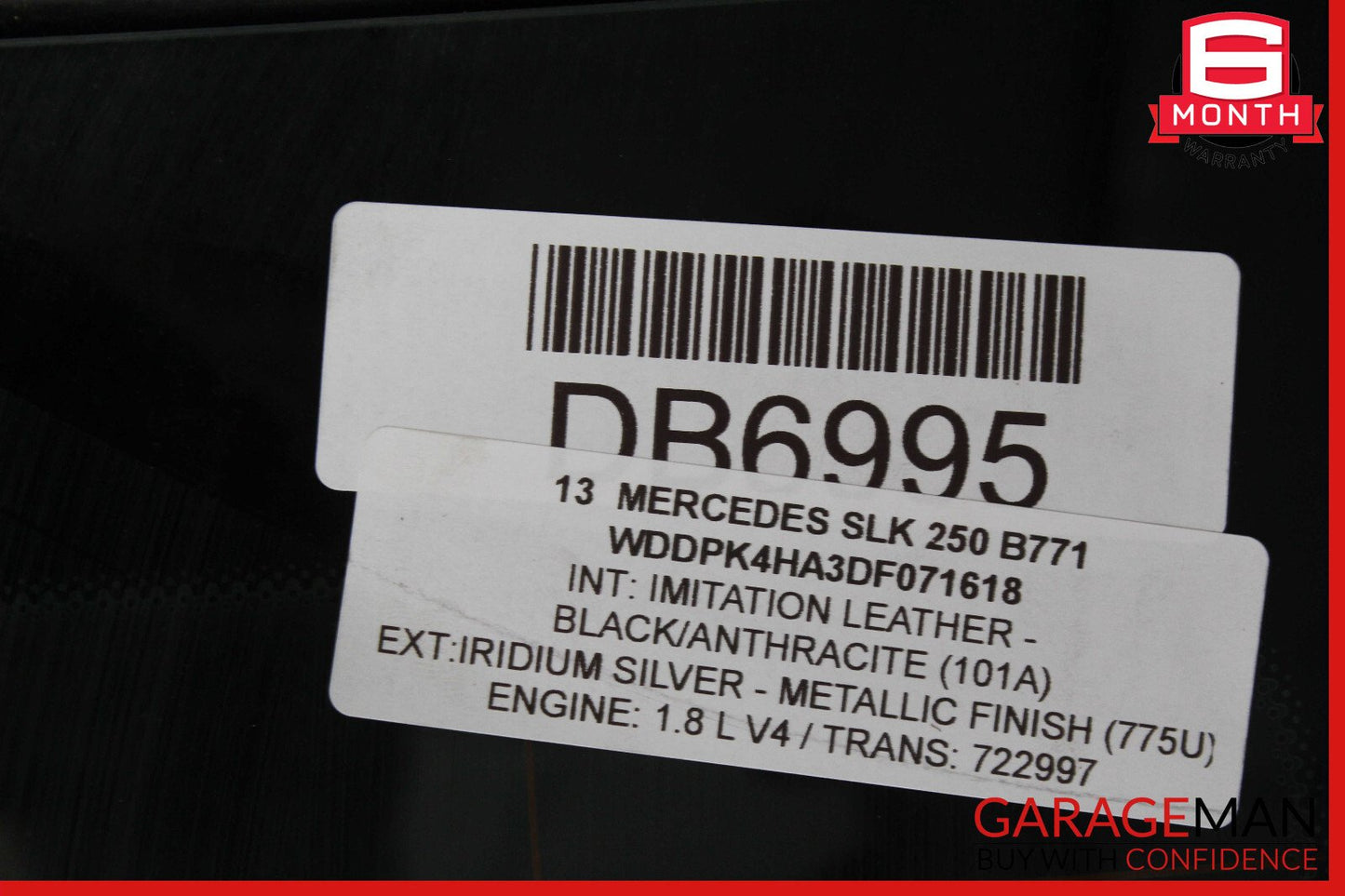 12-20 Mercedes R172 SLK250 SLC300 Rear Back Windshield Glass Assembly OEM