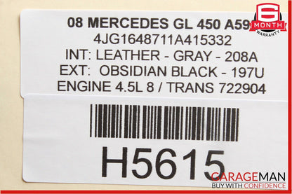07-12 Mercedes GL350 GL450 Harman Kardon Rear Subwoofer Audio Speaker Box