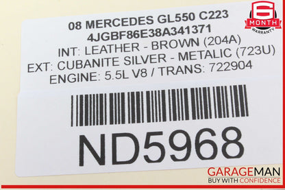 07-09 Mercedes X164 GL550 GL450 Right Side Base Bumper Fog Light Grille OEM