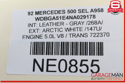 92-99 Mercedes W140 500SEL Carb Engine Control Module Unit 0155452932 OEM