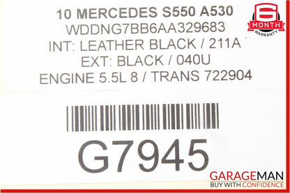 07-14 Mercedes W216 CL550 S550 Front Left Side Windshield Wiper Motor Linkage