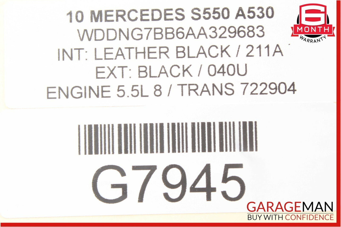 07-14 Mercedes W216 CL550 S550 Front Left Side Windshield Wiper Motor Linkage