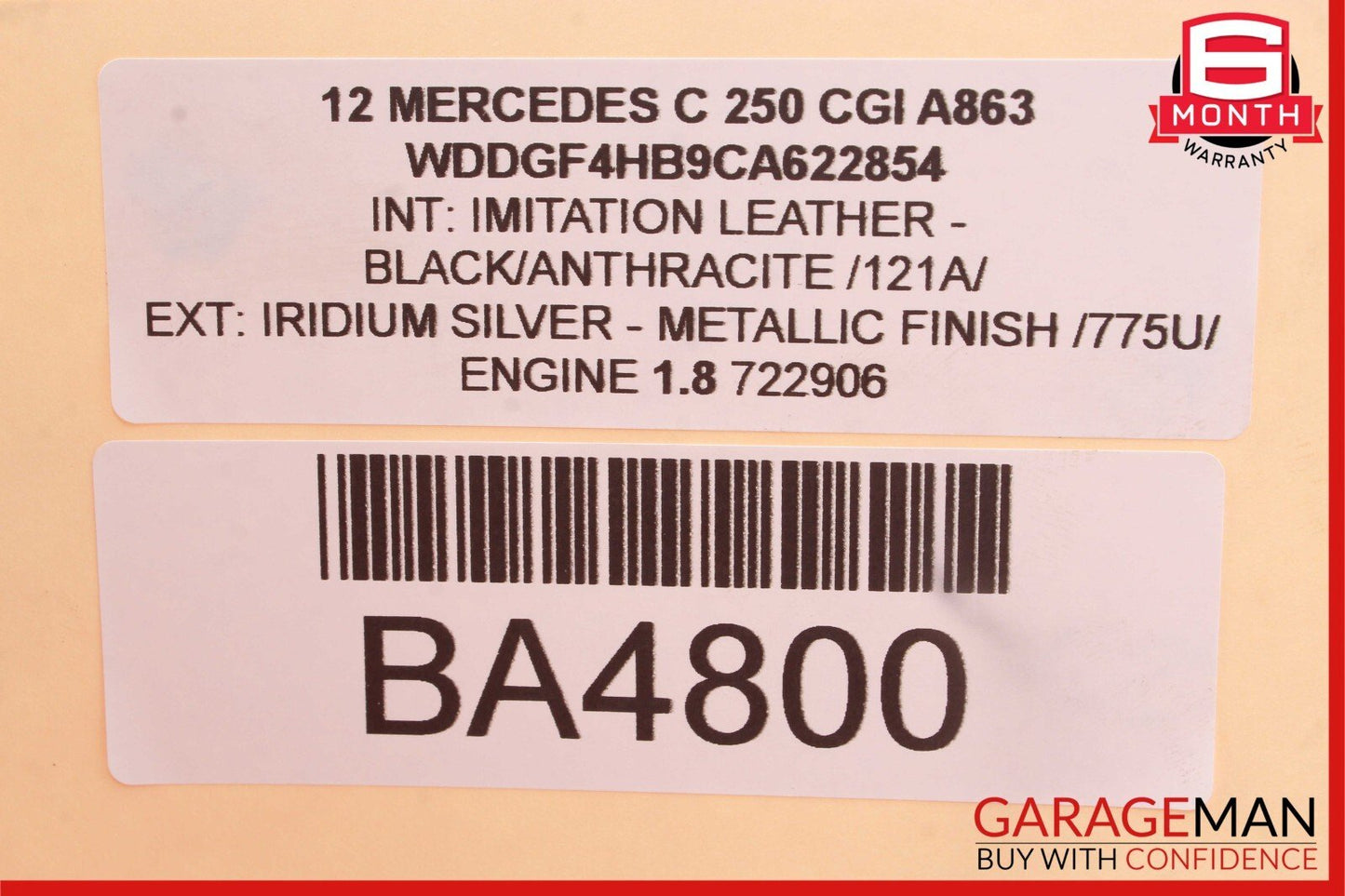 08-14 Mercedes W204 C250 Rear Left & Right Shock Absorber Coil Spring Set OEM