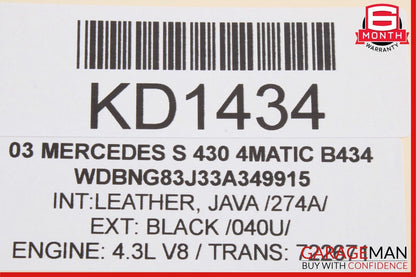 00-06 Mercedes W220 S430 S55 AMG Rear Right Side Door Step Sill Scuff Plate OEM