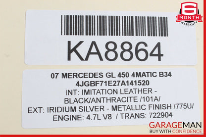 06-12 Mercedes GL550 GL450 ML550 Hazard Light Control Switch Panel Unit