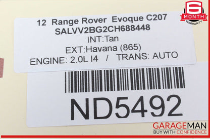 12-15 Range Rover Evoque Front Right Dash Dashboard AC A/C Air Vent Trim Grill