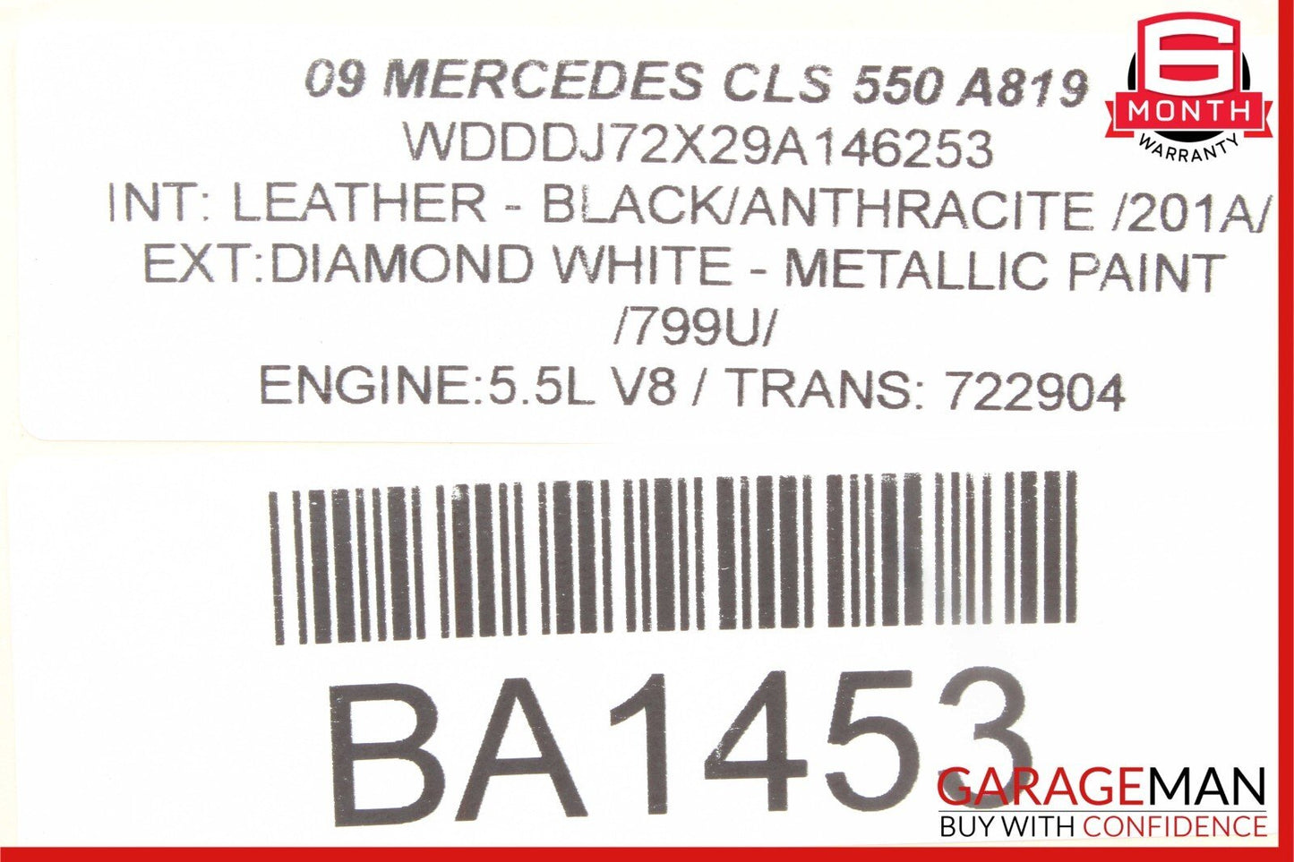 06-11 Mercedes W219 CLS550 CLS63 Trunk Lid Lock Remote Release Control Module