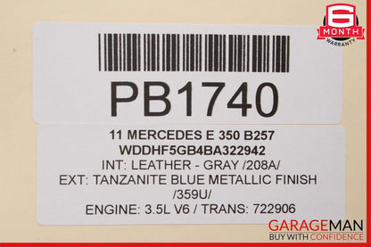 10-16 Mercedes W212 E350 E400 Sedan Rear Left Side Exterior Door Shell OEM