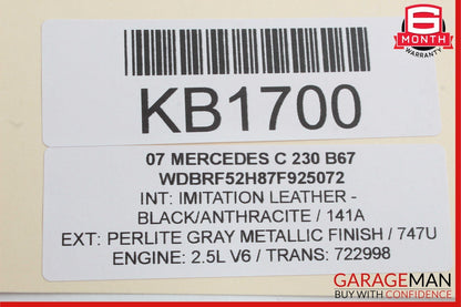 05-07 Mercedes W203 C230 Front Right Exterior Door Handle Gray OEM