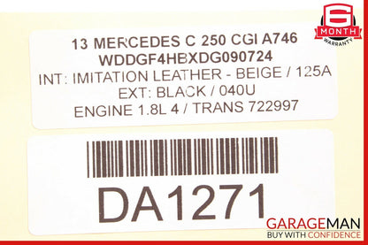 12-14 Mercedes W204 C250 Rear Left Driver Side Door Lock Latch Actuator OEM