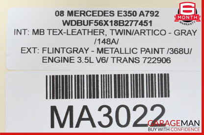 07-09 Mercedes W211 E350 E550 Rear Overhead Dome Light Reading Map Gray OEM