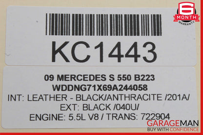 07-13 Mercedes W221 S450 S550 Rear Right Keyless Go Door Lock Latch Actuator OEM