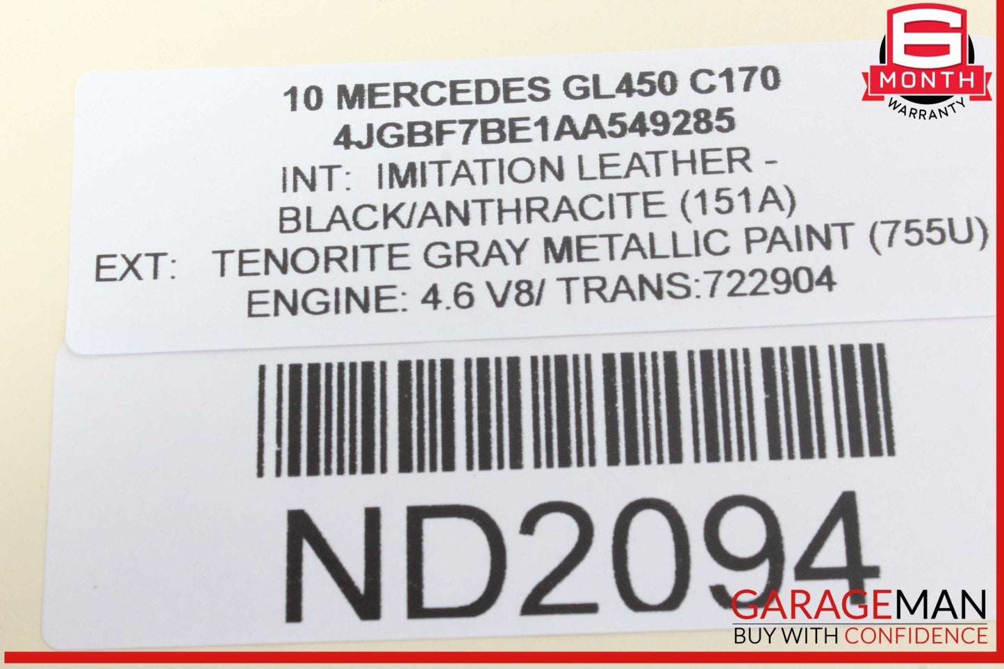 07-12 Mercedes X164 GL450 Third Seat Row Power Folding Control Module OEM