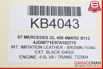 06-12 Mercedes X164 GL450 4MATIC Rear Left Side Quarter Window Regulator Motor