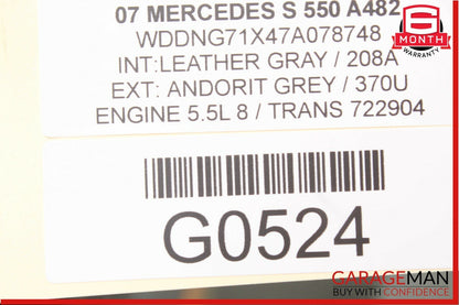 07-09 Mercedes W221 S550 Rear Right Passenger Side Bumper Reinforcement Bracket