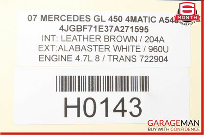 06-12 Mercedes ML350 R350 GL450 Front Right Seat Adjustment Switch Trim Cover