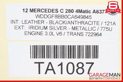 08-14 Mercedes W204 C300 Rear Left Exterior Door Handle w/ Actuator Latch Set