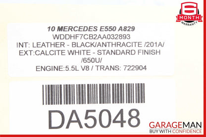 10-16 Mercedes W212 E350 E550 Overhead Dome Light Lamp Black 2129061000 OEM