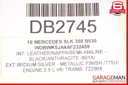 09-11 Mercedes R171 SLK300 SLK350 RWD Power Steering Rack & Pinion Assy