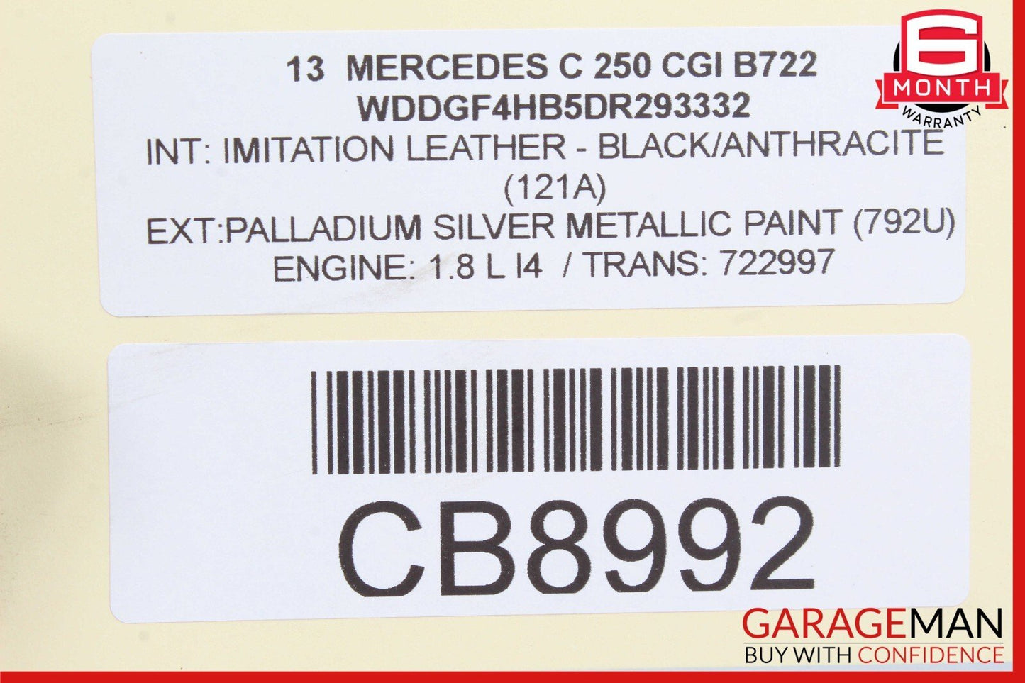 08-17 Mercedes W204 C250 C350 E350 Rear Left or Right Axle CV Half Shaft OEM
