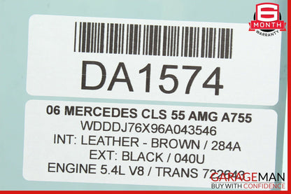 06-11 Mercedes W219 CLS500 CLS63 AMG Rear Left Side Door Window Auto Glass