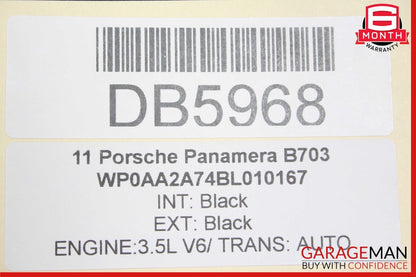 10-16 Porsche Panamera 970 Rear Left Side Interior Door Panel Cover Trim Assy
