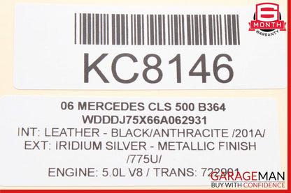 06-11 Mercedes W219 CLS500 Rear Right Passenger Side Exterior Door Handle Silver