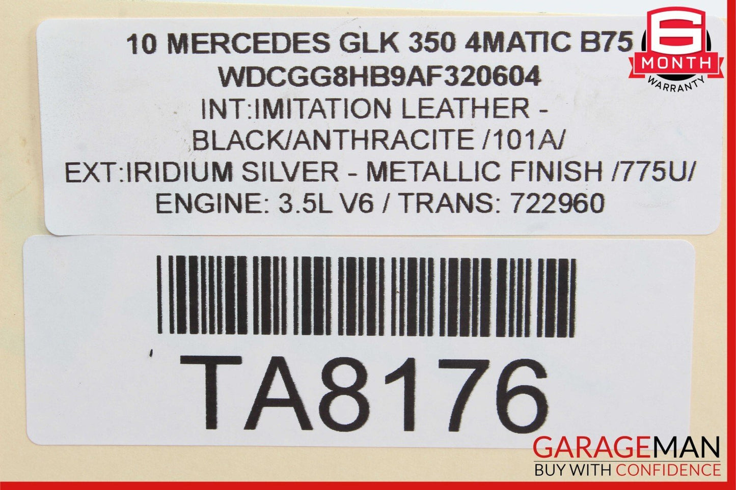 10-17 Mercedes X204 GLK350 E350 C300 Master Cylinder Power Brake Booster OEM