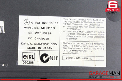 98-05 Mercedes W163 ML320 ML55 AMG CD Changer 6 Disk Player OEM