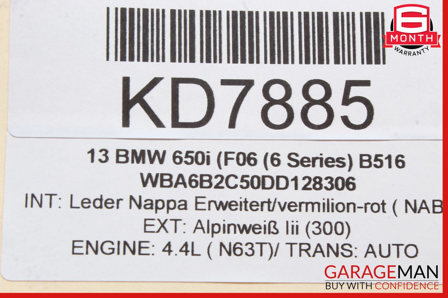 13-19 BMW 650i F06 Safety Sensor SRS Control Module Unit OEM