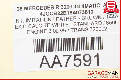 06-12 Mercedes W251 R320 R550 Rear Trunk Subwoofer Speaker 2518200002 OEM