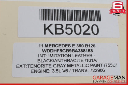 08-16 Mercedes W212 E350 C250 Rear Right Passenger Side Window Regulator Motor