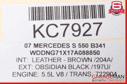 07-13 Mercedes S600 S400 S63 AMG Trunk Locking Hydraulic Pull Down Pump Assembly