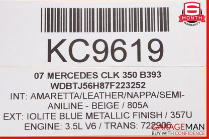 03-09 Mercedes W209 CLK500 CLK350 Front Left Door Window Regulator Motor Unit