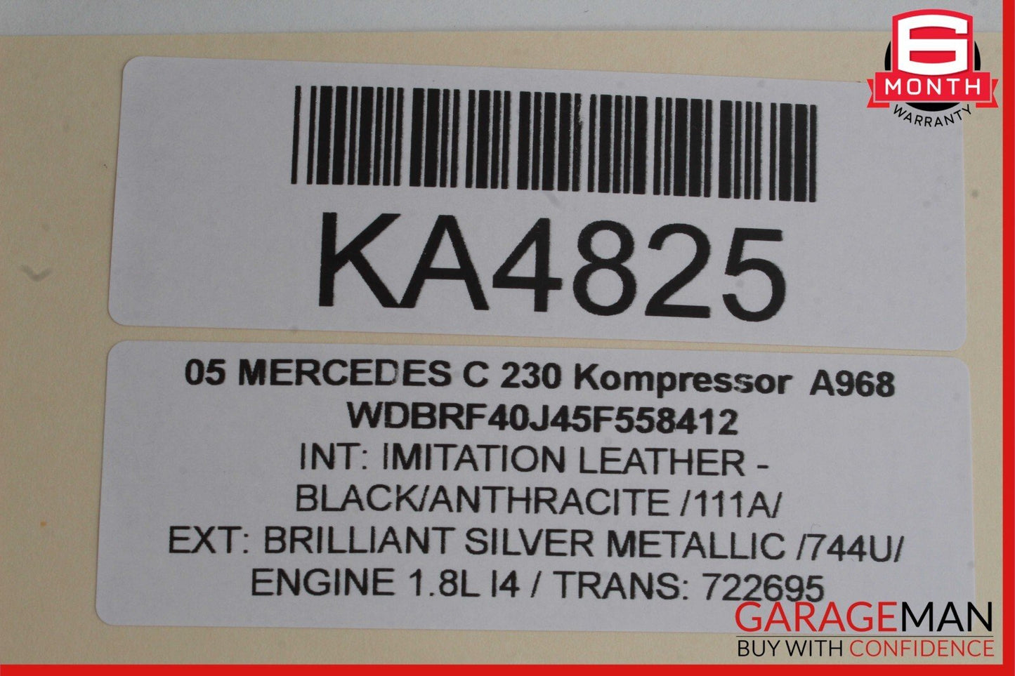01-07 Mercedes W203 C230 Kompressor Rear Center Interior Dome Light Lamp OEM
