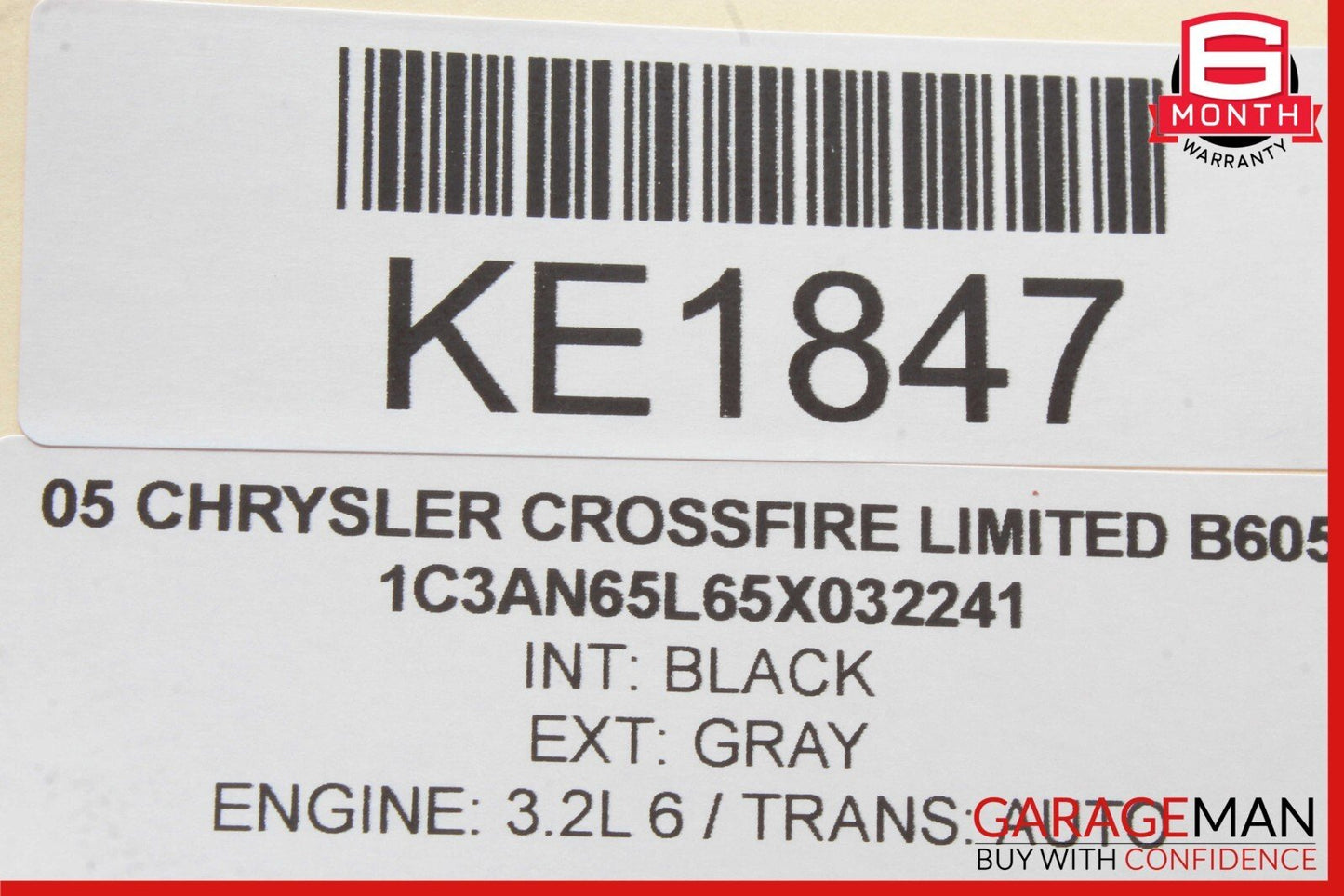 04-08 Chrysler Crossfire Front Right Passenger Side Exterior Door Handle
