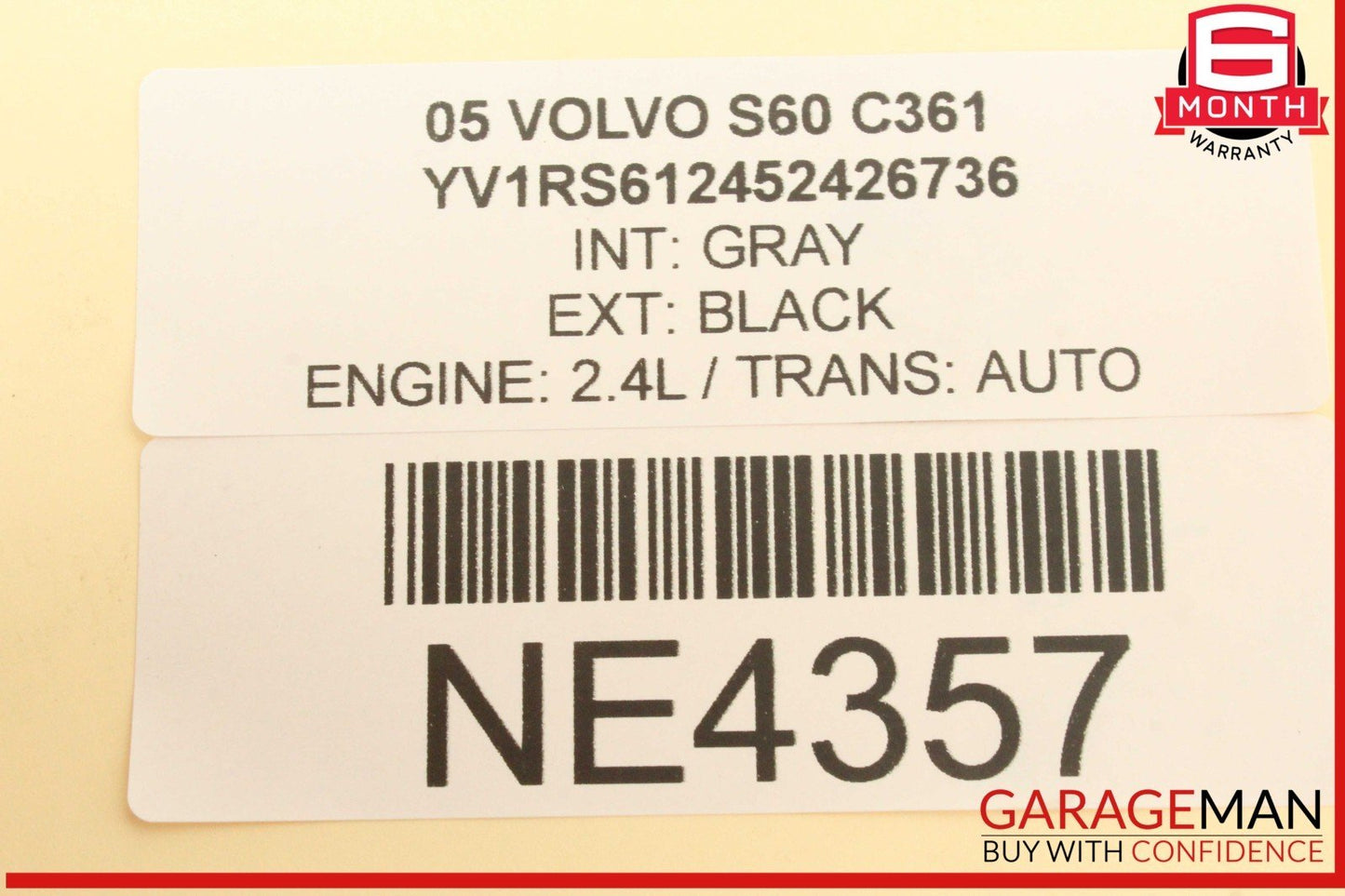 05â07 Volvo S60 S80 V70 XC70 Auxiliary Air Brake Vacuum Pump 30645454 OEM