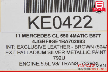 06-12 Mercedes W164 ML500 Front Right Side Sun Visor Sunvisor Shade OEM