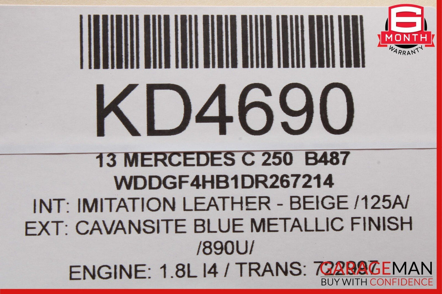 12-14 Mercedes W204 C250 C300 C350 Right Side Exterior Door Handle OEM