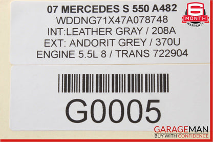 07-13 Mercedes W221 S550 Rear Center Console AC A/C Air Vent Trim Bezel Wood OEM