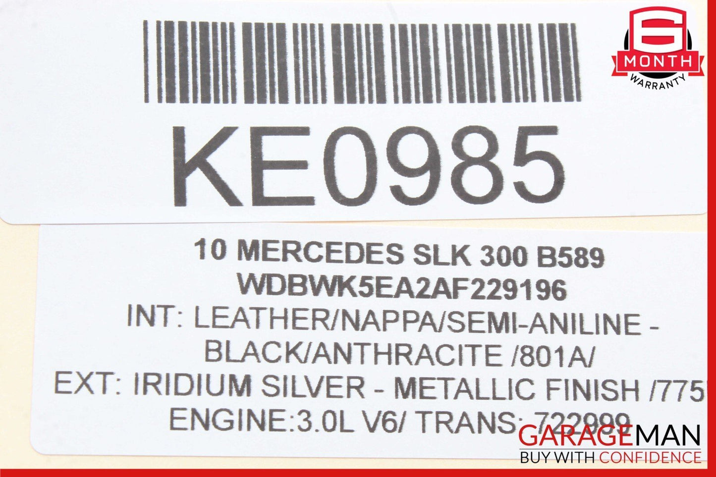 05-11 Mercedes R171 SLK300 SLK280 Right Passenger Side Exterior Door Handle OEM