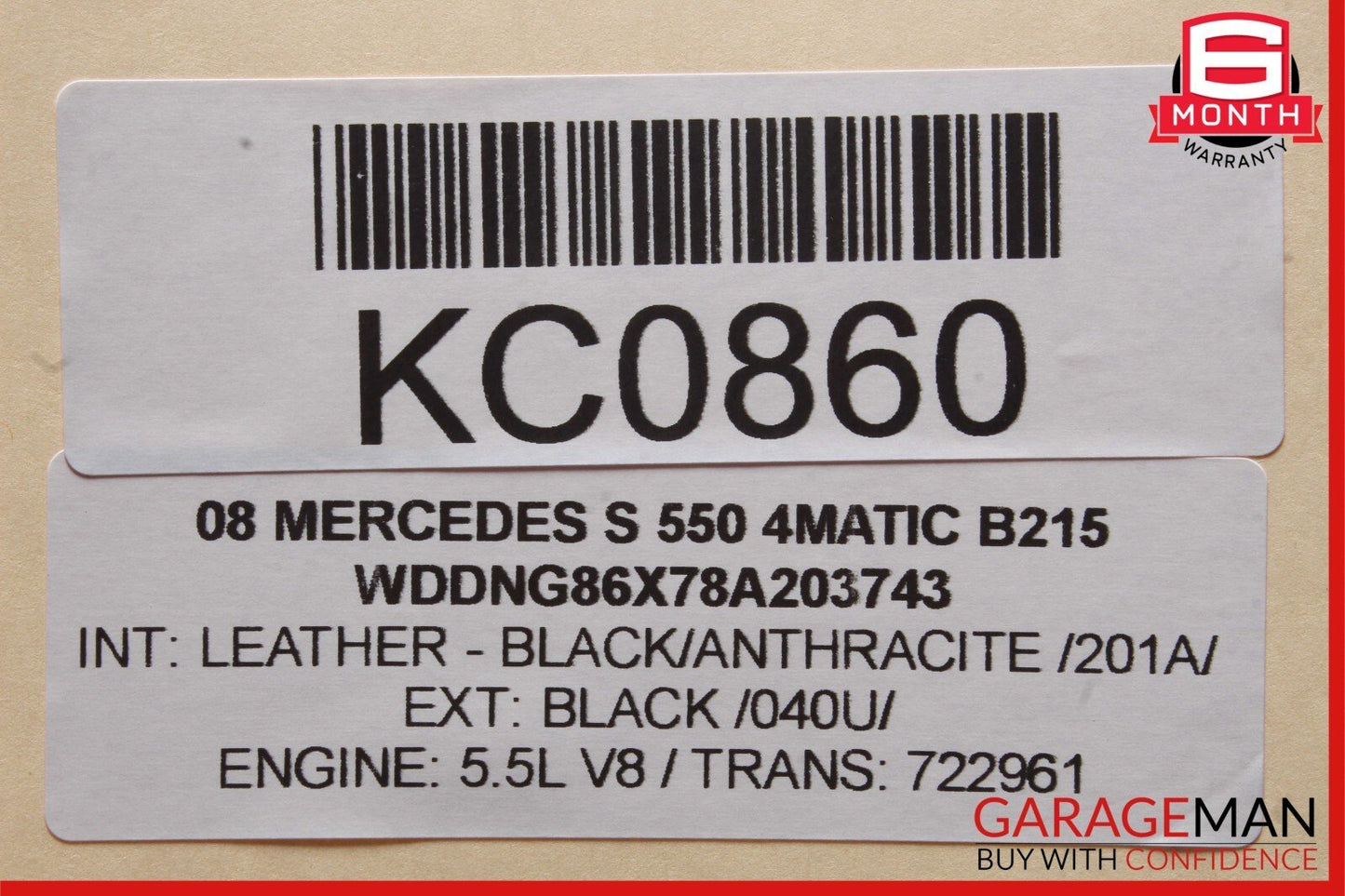 07-09 Mercedes W221 S550 S450 Center Console Dashboard CD Player Cover Black OEM