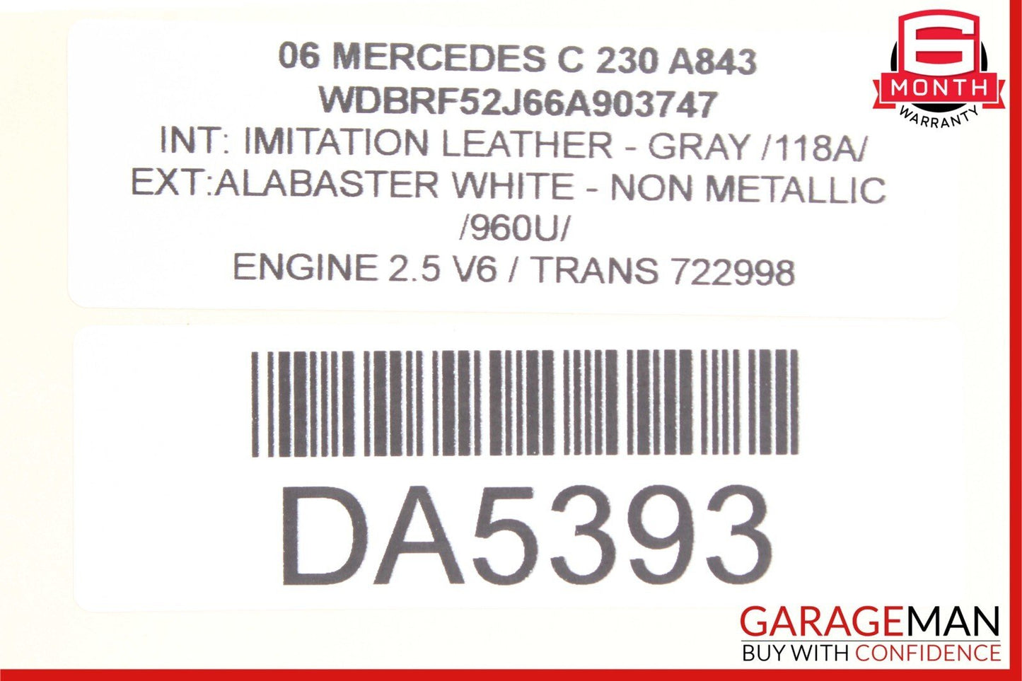 01-07 Mercedes W203 C230 C300 Front Left Side Door Control Module Unit OEM