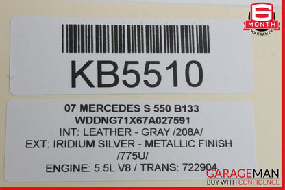 07-13 Mercedes W221 S550 Rear Right Door Lock Latch Actuator Handle Assembly OEM