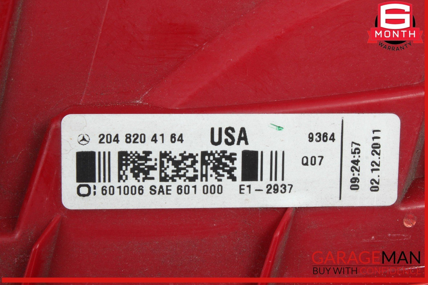 12-14 Mercedes W204 C250 C350 Rear Right Passenger Side Tail Light Lamp LED