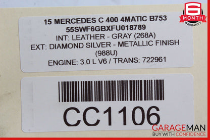 08-18 Mercedes W205 C400 E350 Rear Left / Right Suspension Upper Control Arm OEM