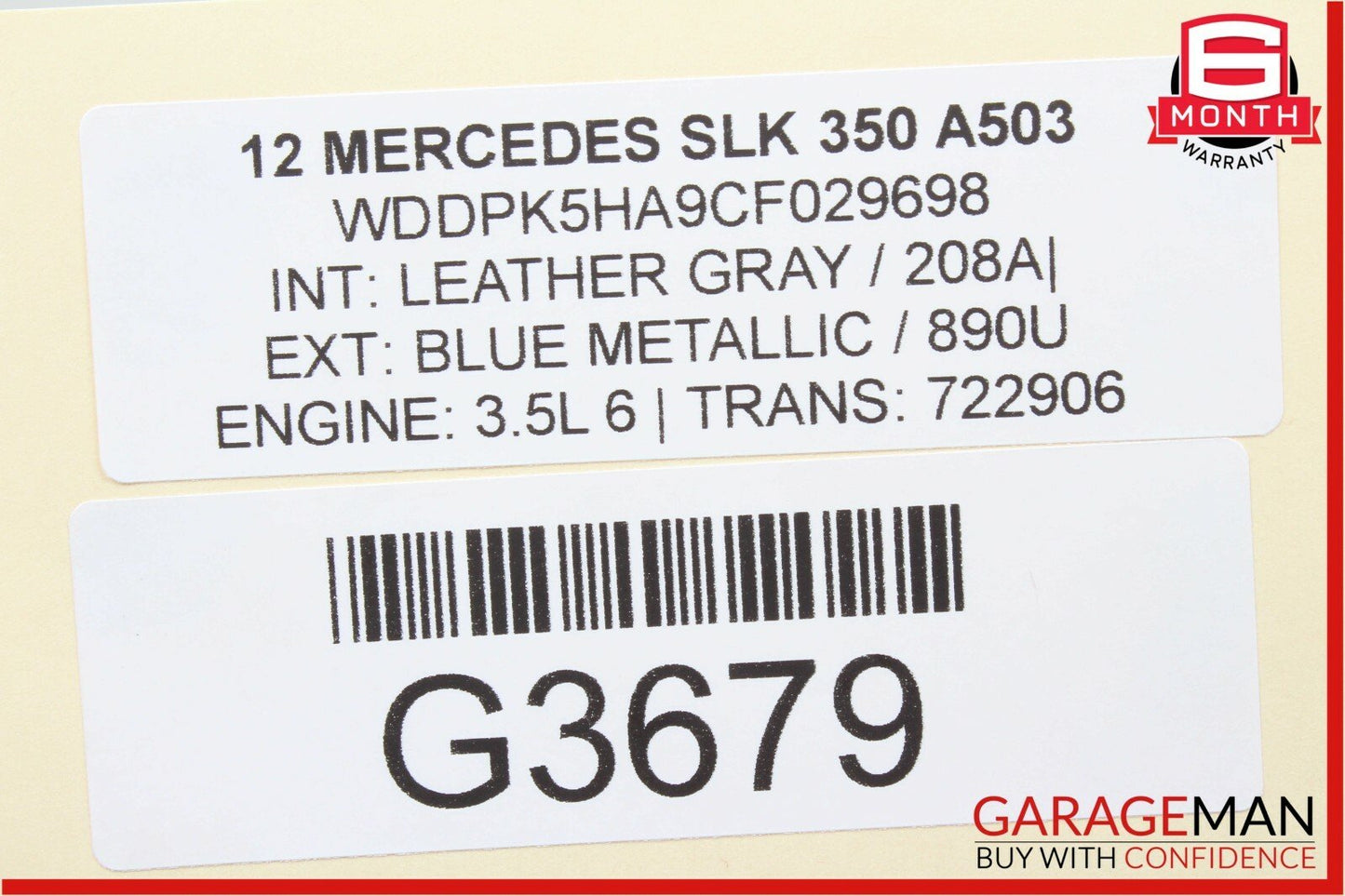 12-16 Mercedes R172 SLK350 Rear Right & Left Side Brake Rotor Disc Set