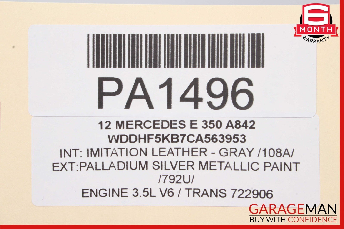 10-13 Mercedes W212 E350 E550 E400 Rear Left Driver Side Interior Door Panel OEM