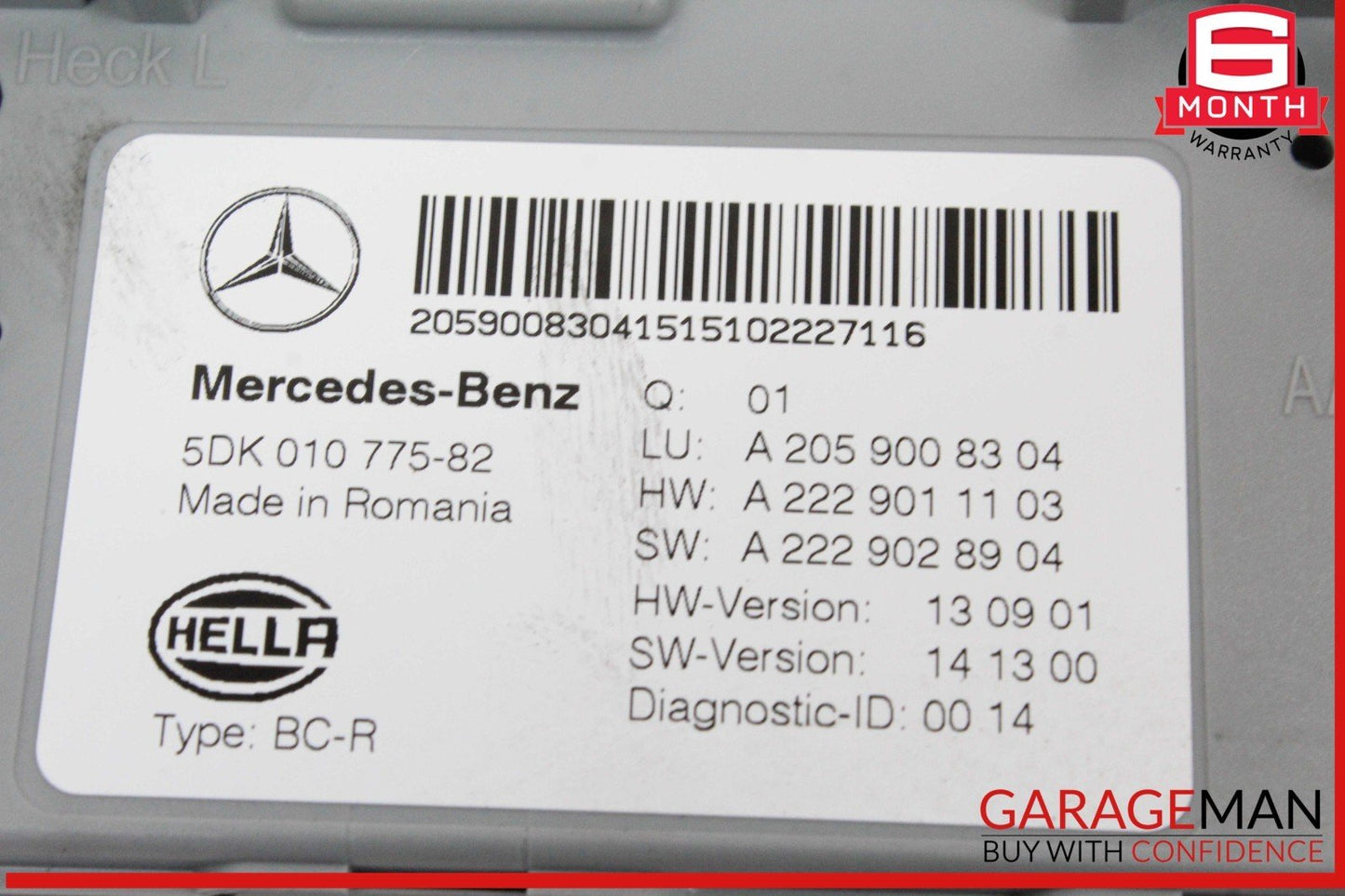 15-18 Mercedes W205 C300 C400 C350e Rear Trunk SAM Control Module Unit OEM