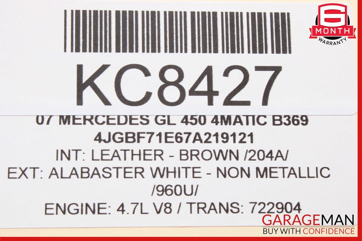 06-12 Mercedes X164 GL450 4MATIC Front Left Door Audio Tweeter Speaker Cover OEM
